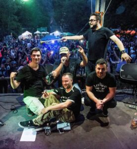 Группа «13 созвездие» на фестивале. 2015. Фото из архива Дмитрия Судзиловского.
