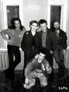 Группа «Тройка, семёрка, туз» — в полном составе. 1989 год. Фотография из архива Владимира Кирилина.
