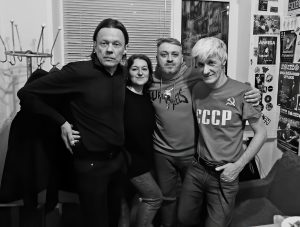 Игорь Ойстрах, Александра Лапшина, Дмитрий Лапшин, Александр Чернецкий. Клуб «Колесо». Архангельск. 5 января 2024 года. Фото: Александр Йовенко